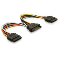 Delock Cable Power SATA 15pin > 2x SATA HDD ? straight (60105)